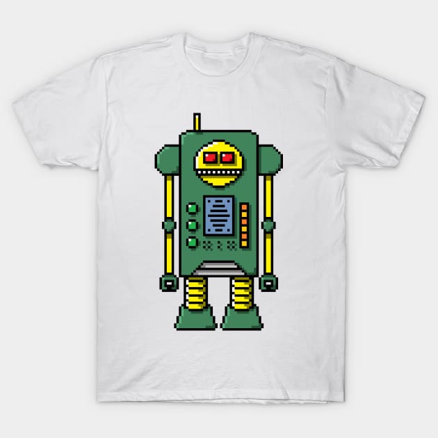 Pixel Robot 067 T-Shirt by Vampireslug